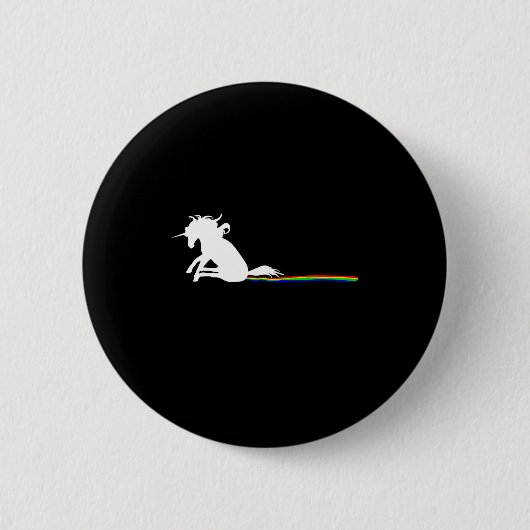 Unicorn Dragging Rainbows Funny Adult S Button (Vorderseite)