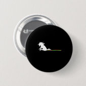 Unicorn Dragging Rainbows Funny Adult S Button (Vorne & Hinten)