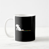 Unicorn Dragging Rainbows Funny Adult S  Kaffeetasse (Links)