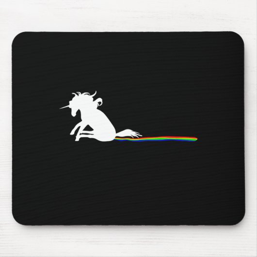 Unicorn Dragging Rainbows Funny Adult S Mousepad (Vorne)