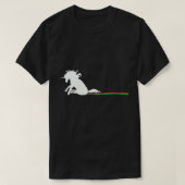 Unicorn Dragging Rainbows - Funny Adult T - Shirt  (Design vorne)