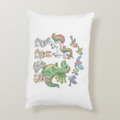 Unicorn Dragon Animal Kids' Throw Kissen (Rückseite(Vertikal))
