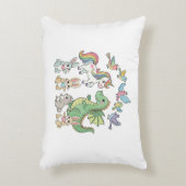 Unicorn Dragon Animal Kids' Throw Kissen (Vorderseite(Vertikal))