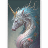 Unicorn Dragon Fantasy Art Aufkleber (Vorderseite)