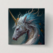 Unicorn Dragon Fantasy Art Button (Vorderseite)