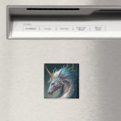 Unicorn Dragon Fantasy Art Magnet (In Situ (Geschirrspüler))