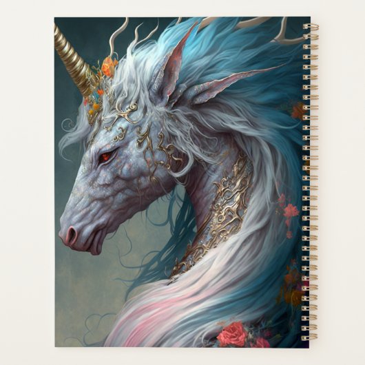 Unicorn Dragon Fantasy Art Planer (Rückseite)