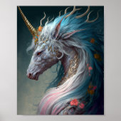 Unicorn Dragon Fantasy Art Poster (Vorne)