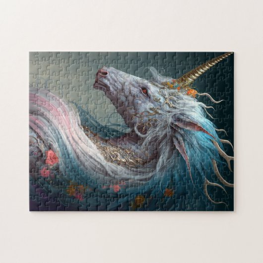 Unicorn Dragon Fantasy Art Puzzle (Horizontal)