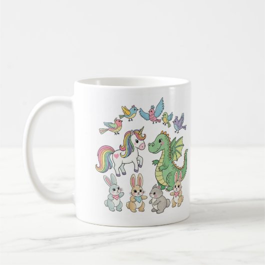 Unicorn & Dragon Kids Mug Kaffeetasse (Links)