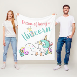 Unicorn Dream Fleece Blanket Personalisiert