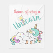 Unicorn Dream Fleece Blanket Personalisiert (Vorderseite)