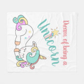 Unicorn Dream Fleece Blanket Personalisiert (Vorderseite (Horizontal))