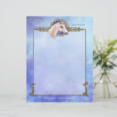 Unicorn Dreams Fantasy Letterhead Briefkopf (Stehend Vorderseite)