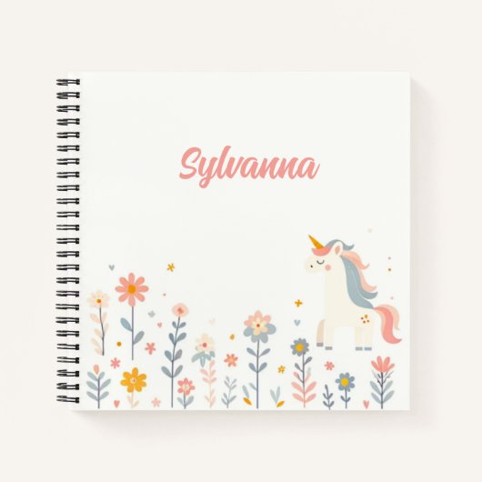 Unicorn Dreams & Flowery Schemes Notizblock (Vorderseite)