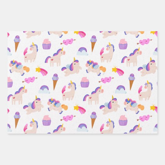Unicorn Dreams Geschenkpapier Set (Vorderseite)