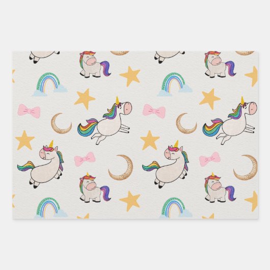 Unicorn Dreams Geschenkpapier Set (Vorderseite 3)