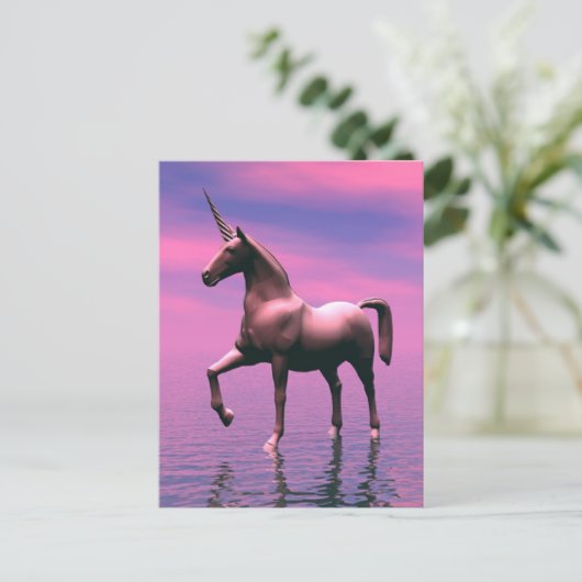 Unicorn Dreams Postkarte (Stehend Vorderseite)