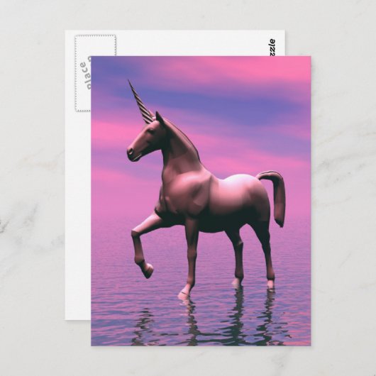 Unicorn Dreams Postkarte (Vorne/Hinten)