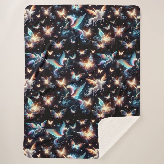 Unicorn Dreams Sherpadecke (Vorderseite)