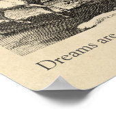 Unicorn Dreams Zitat Mittelalterliche Kunst Poster (Ecke)