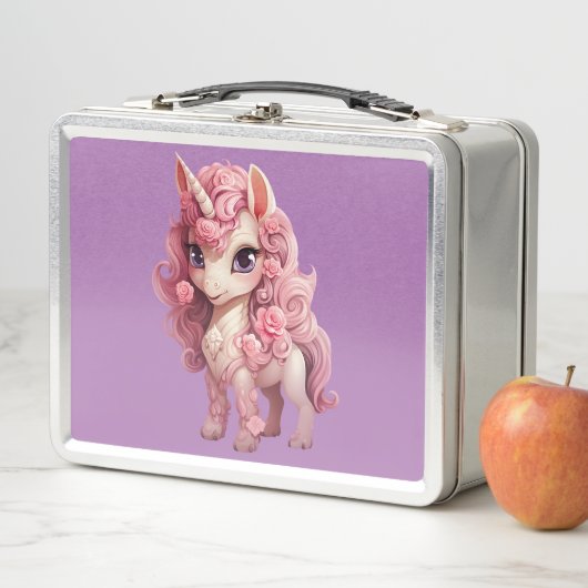 Unicorn Dreams: Zurück in die Schule Metall Brotdose (Beispiel)
