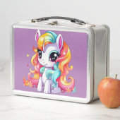Unicorn Dreams: Zurück in die Schule Metall Brotdose (Beispiel)