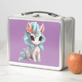 Unicorn Dreams: Zurück in die Schule Metall Brotdose (Beispiel)