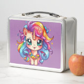 Unicorn Dreams: Zurück in die Schule Metall Brotdose (Beispiel)