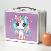 Unicorn Dreams: Zurück in die Schule Metall Brotdose (Beispiel)