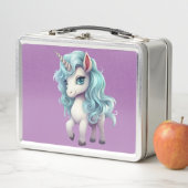 Unicorn Dreams: Zurück in die Schule Metall Brotdose (Beispiel)