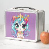 Unicorn Dreams: Zurück in die Schule Metall Brotdose (Beispiel)