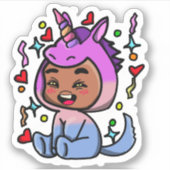 Unicorn Dress-up sticker (Vorderseite)