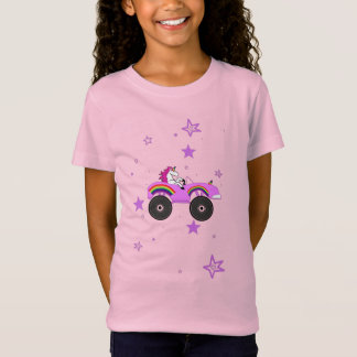 Unicorn Drin Monster Truck T-Shirt