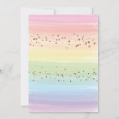 Unicorn Drive Through Girl Birthday Parade Einladung (Rückseite)