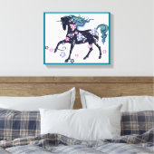 Unicorn - Dunkelblau Leinwanddruck (Insitu (Schlafzimmer))