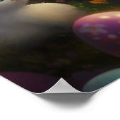 Unicorn Easter Egg Fantasy Poster (Ecke)