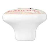 Unicorn, Einhorn, personalisiert Keramikknauf (Seitenansicht)