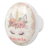 Unicorn, Einhorn, personalisiert Keramikknauf (Rechts)