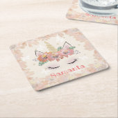 Unicorn, Einhorn, personalisiert Rechteckiger Pappuntersetzer (angewinkelt)