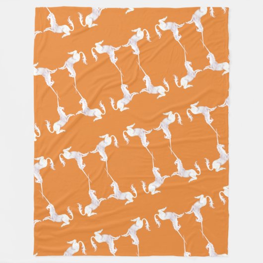 Unicorn – Einhorn – Unicorns – Einhörner Fleecedecke (Vorderseite)