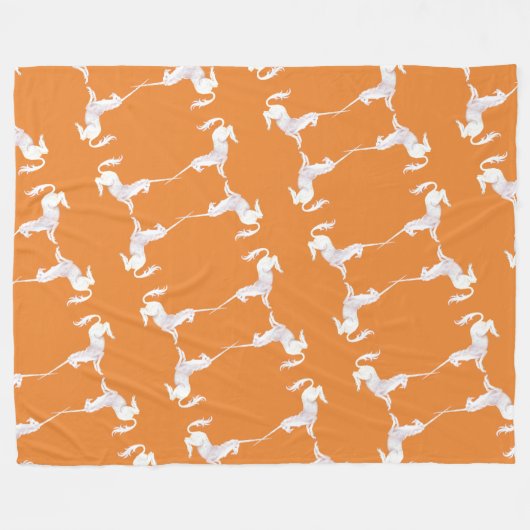 Unicorn – Einhorn – Unicorns – Einhörner Fleecedecke (Vorderseite (Horizontal))