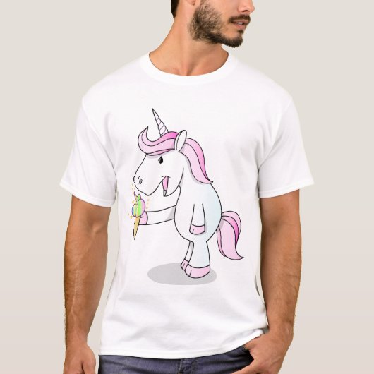 Unicorn-Eiscreme T - Shirt (Vorderseite)