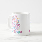 Unicorn Electro Clubbing Raver Hardtekk Techno Rav Kaffeetasse (Vorderseite Links)