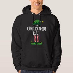 Unicorn Elf Matching Familienweihnachtsfest Party Hoodie