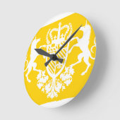 UNICORN_Emblem Runde Wanduhr (Winkel)
