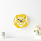 UNICORN_Emblem Runde Wanduhr (Zuhause)