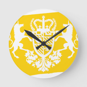 UNICORN_Emblem Runde Wanduhr