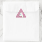 Unicorn emoji dreieckiger aufkleber (Tasche)