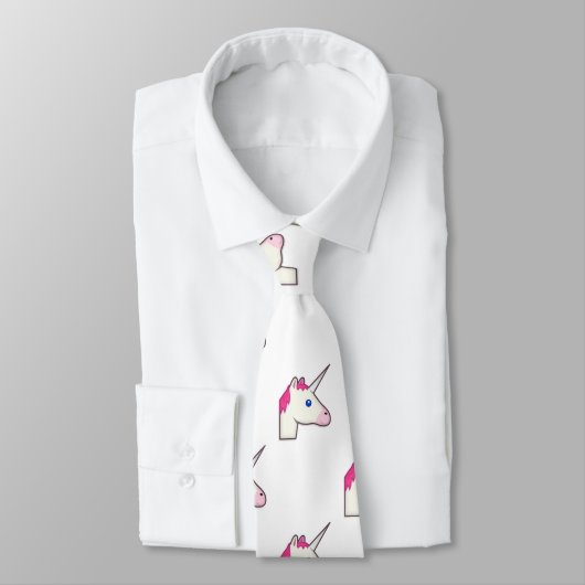 unicorn emoji menswees mennecktie Krawatte (Gebunden)